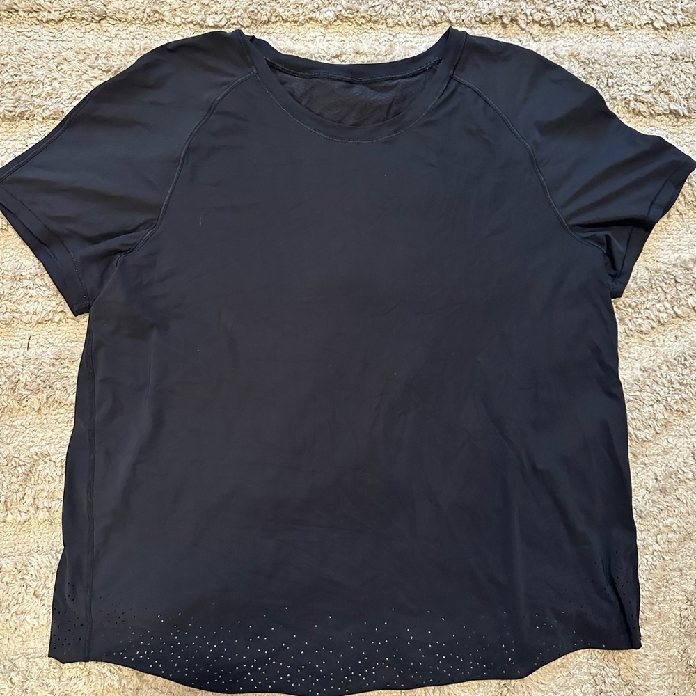 Lululemon Women’s Black Open Back Tee Sz. L